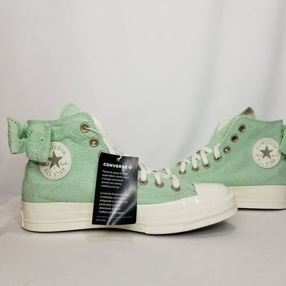 Converse Women's Chuck 70 Bow Hi Tops Size 9 Sticky Aloe A10245C NWT - Picture 3 of 9